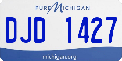 MI license plate DJD1427