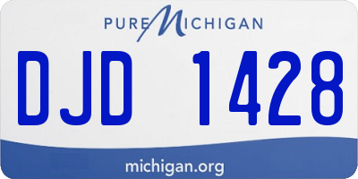 MI license plate DJD1428