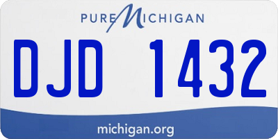 MI license plate DJD1432