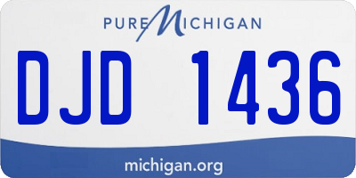 MI license plate DJD1436