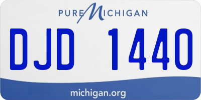 MI license plate DJD1440