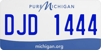 MI license plate DJD1444