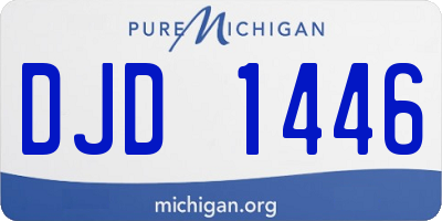 MI license plate DJD1446