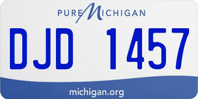 MI license plate DJD1457