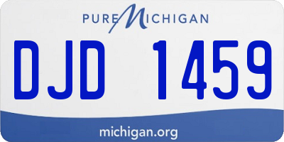 MI license plate DJD1459