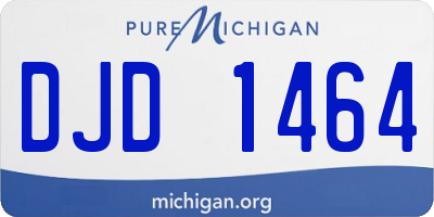 MI license plate DJD1464