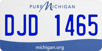 MI license plate DJD1465