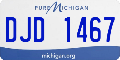 MI license plate DJD1467