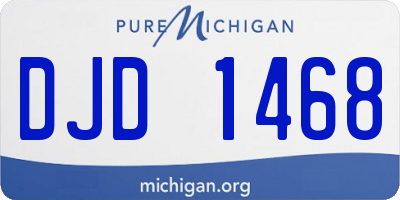 MI license plate DJD1468