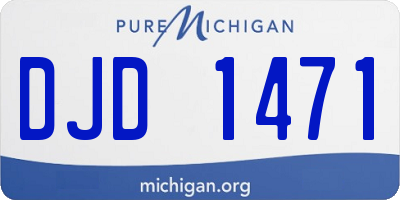 MI license plate DJD1471