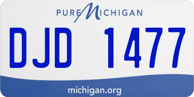 MI license plate DJD1477