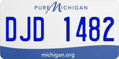 MI license plate DJD1482