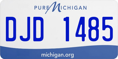 MI license plate DJD1485