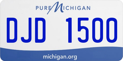 MI license plate DJD1500