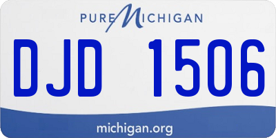 MI license plate DJD1506