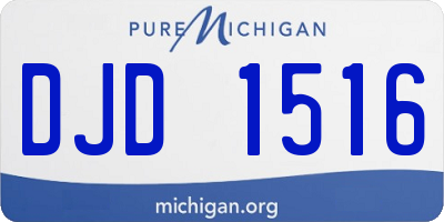 MI license plate DJD1516