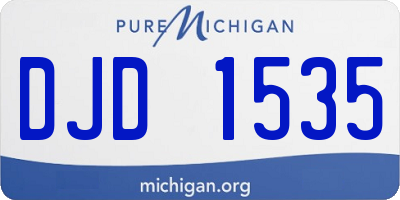 MI license plate DJD1535
