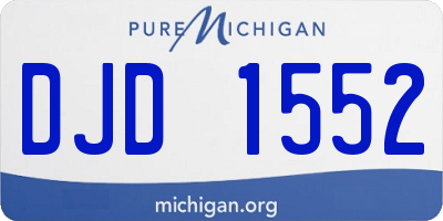 MI license plate DJD1552