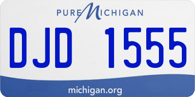 MI license plate DJD1555