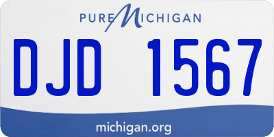 MI license plate DJD1567