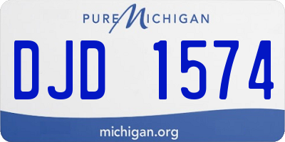 MI license plate DJD1574