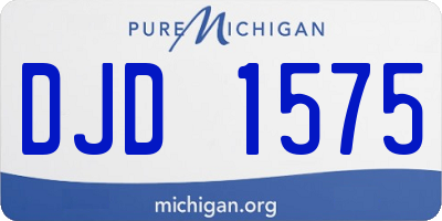 MI license plate DJD1575
