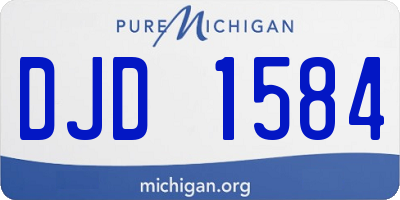 MI license plate DJD1584