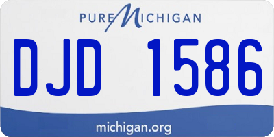 MI license plate DJD1586