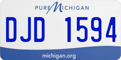 MI license plate DJD1594