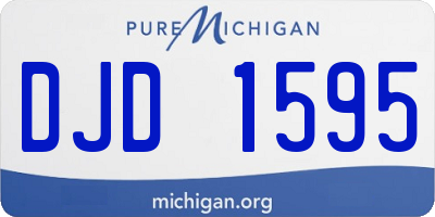 MI license plate DJD1595