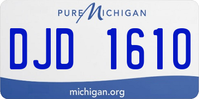 MI license plate DJD1610