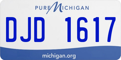 MI license plate DJD1617