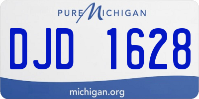 MI license plate DJD1628