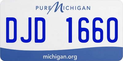 MI license plate DJD1660