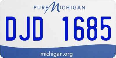 MI license plate DJD1685