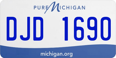 MI license plate DJD1690