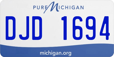 MI license plate DJD1694