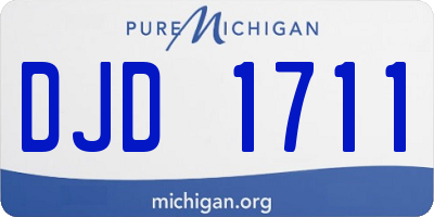 MI license plate DJD1711
