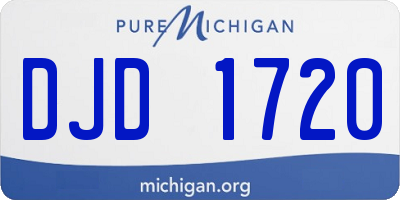 MI license plate DJD1720