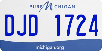 MI license plate DJD1724