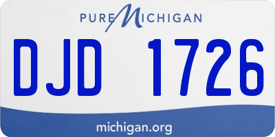 MI license plate DJD1726