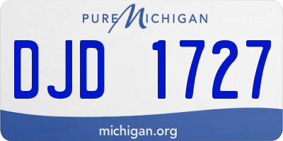 MI license plate DJD1727