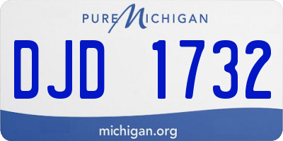 MI license plate DJD1732
