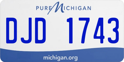 MI license plate DJD1743