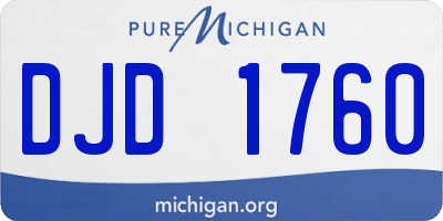 MI license plate DJD1760