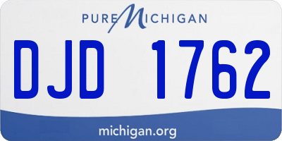 MI license plate DJD1762