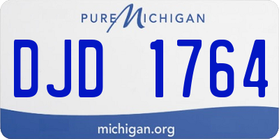 MI license plate DJD1764