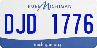 MI license plate DJD1776