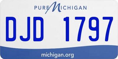 MI license plate DJD1797