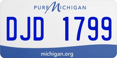 MI license plate DJD1799